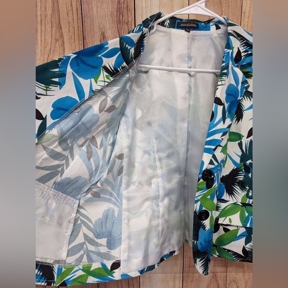 Notations Floral printed lightweight blazer size L - Picture 6 of 7